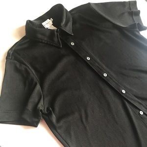 Calvin Klein, vintage Black Button Down, size M.